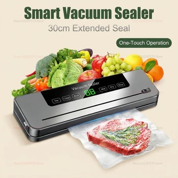Vacuum Sealer Machine for Dry and Wet Food Food Storage Sealing with Built-in Cutter UV Kitchen Food Vacuum Packaging Machine 1