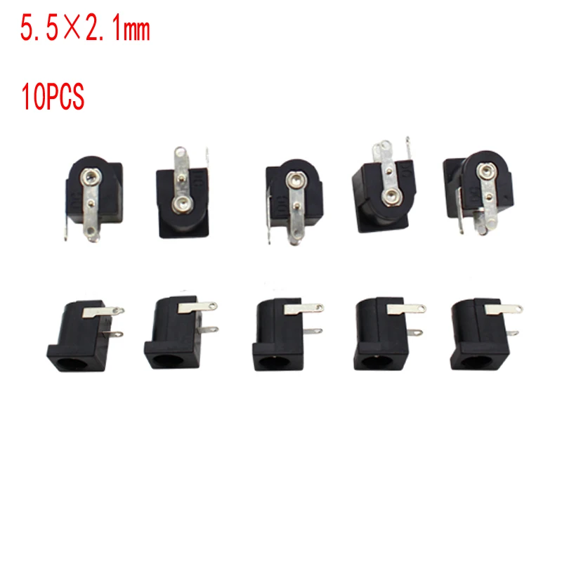 10 Pairs 5.5 x 2.1mm DC Female + DC Male Plug DC Jack Power Connecto