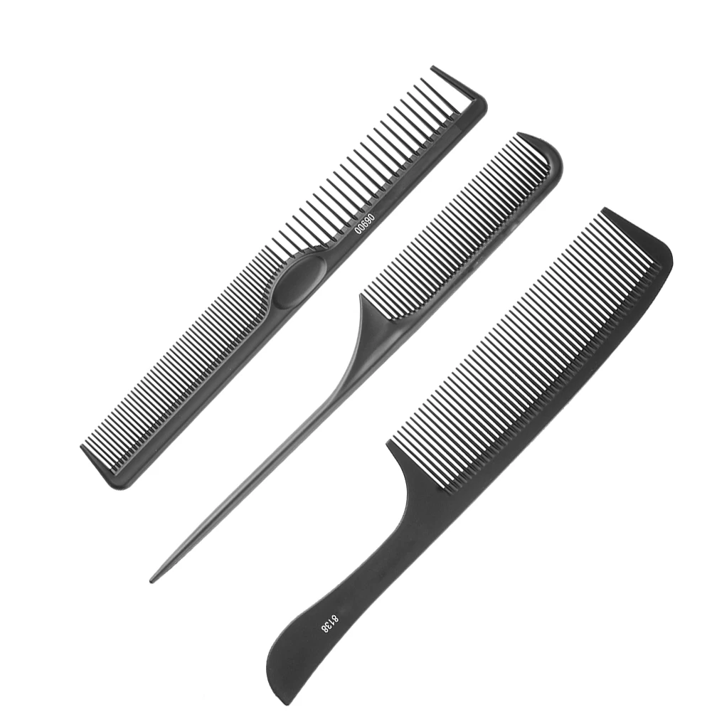 3pcs Dresser Hair Comb Set Professional Styling Grooming Comb Set Anti Static Fine and Wide Tooth Haircut Tool for Men and Women