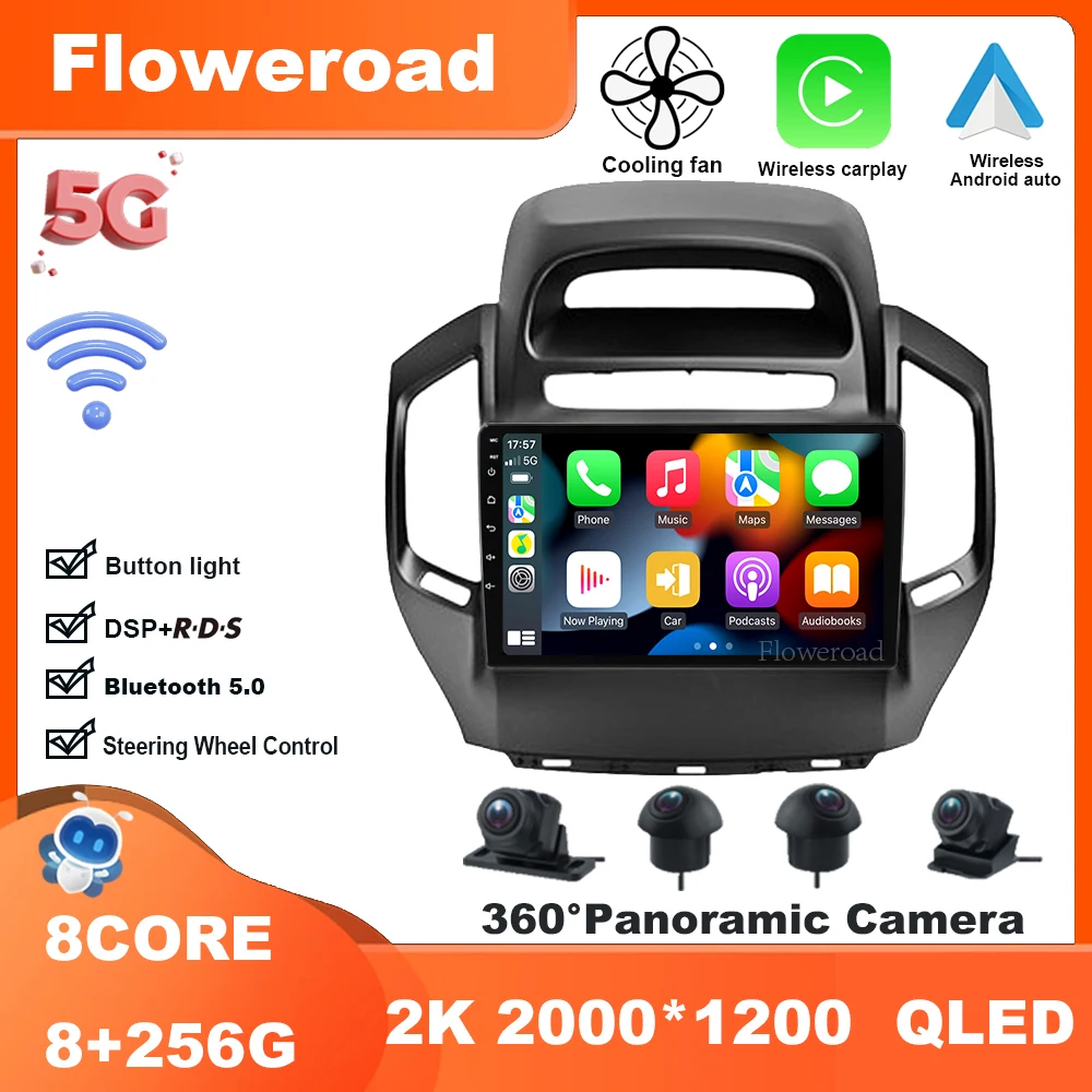 

9 дюймов Android 13 для Geely GEELY GC6 2014-2016 автомобильное радио, мультимедийная видеонавигация, стерео GPS Carplay Auto BT5.0 DVD 5GWiFi