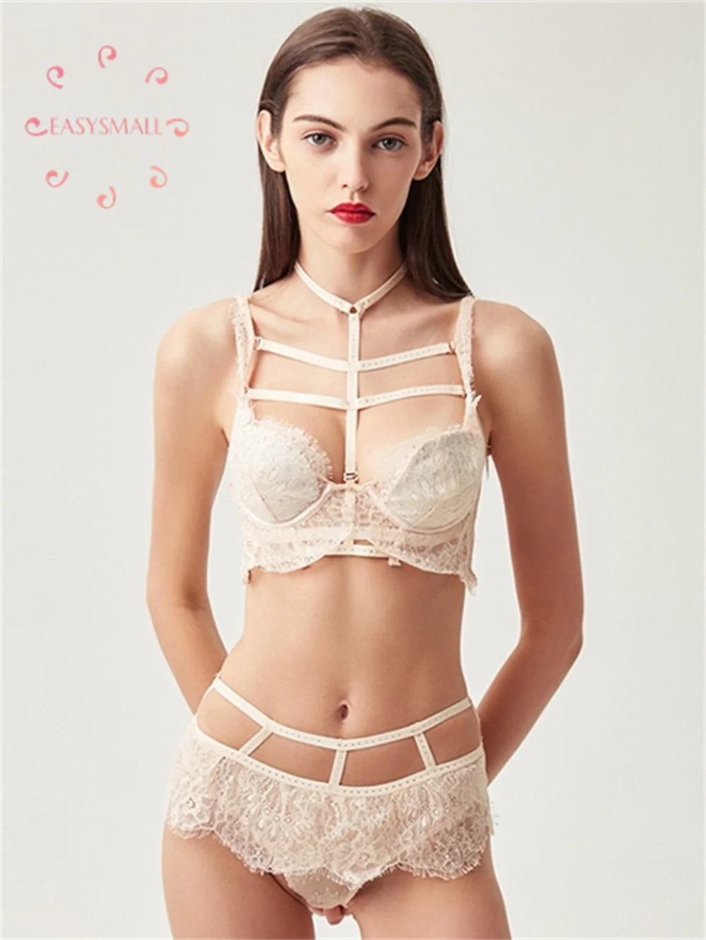 

Easysmall AP Human Barbie Pure Desire Feng Shui Diamond Crystal Spicy Girl Sexy Underlay with Suspended Tank Top Sleeveless