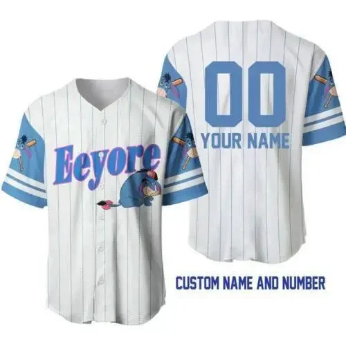 

Eeyore Winnie The Pooh 50th Anniversary Walt Disney World Print 3D Baseball Jersey Eeyore Winnie The Pooh baseball shirt