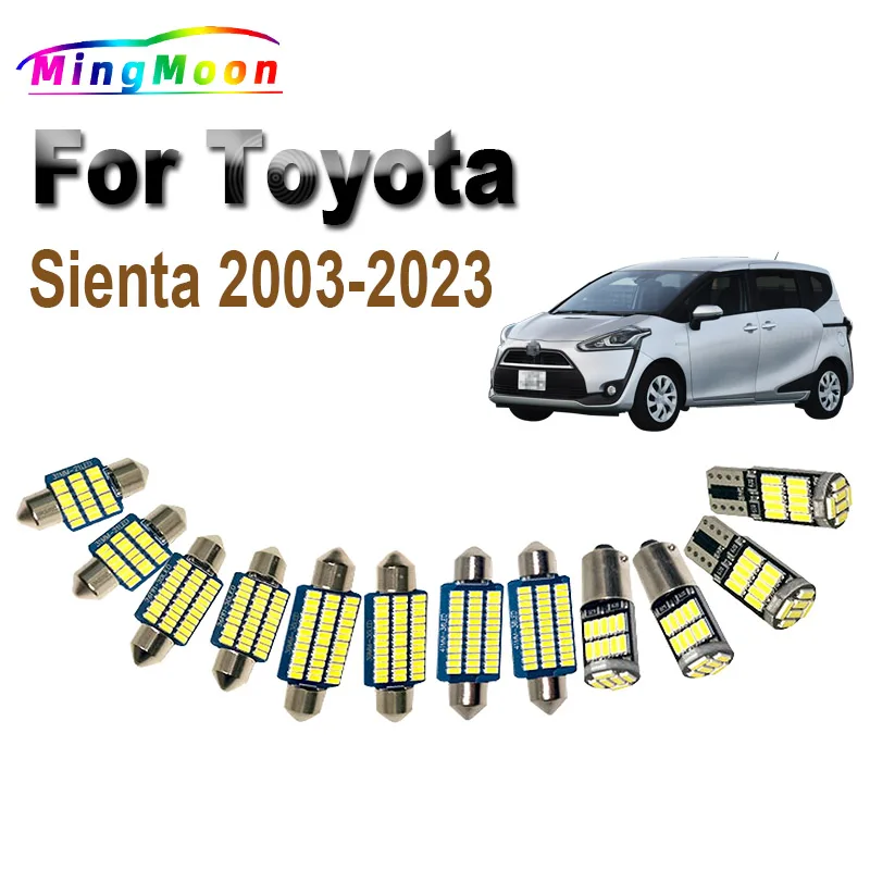 Лампочки для Toyota Sienta 2003-2016 2017 2018 2019 2020 2021 2022 2023, внутренняя карта, купол, багажник, Аксессуары для автомобилей