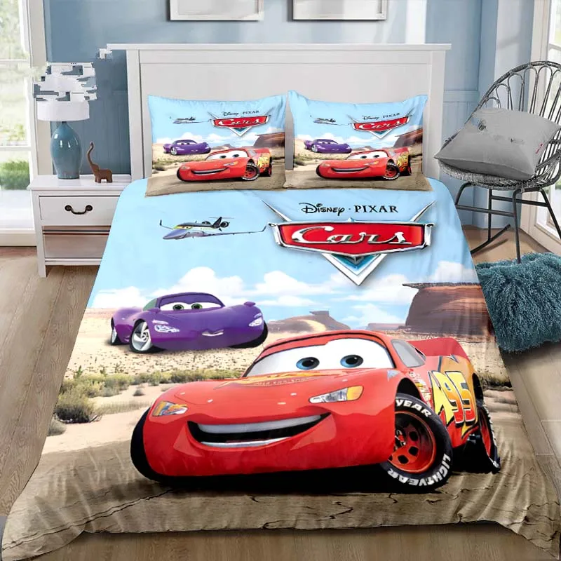 

Car Lightning McQueen 3D Printing Bedding Set Quilt Pillow Sleeve Soft Children's Down Quilt Quilt Sleeve Boy Gift