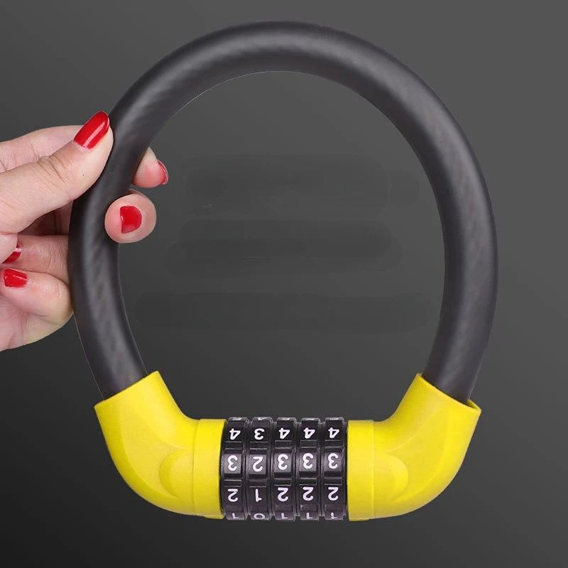 

Cycling Equipment Bicycle Anti-theft Wire Lock Five Password Electric Motorcycle Thick Anti-cutting