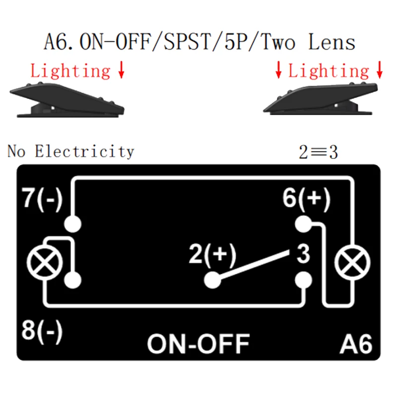 12V 24V Rocker Switch with Blank Button & backlight body Waterproof For Motorboats Ships Yatch Cars ATV