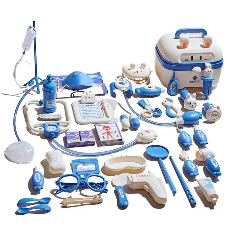 

Educational Toys For Kids Toys Role Pretend Play Toy Suitcase Design Pretend Doctor Set Children's Toys Girl Medical Simulation