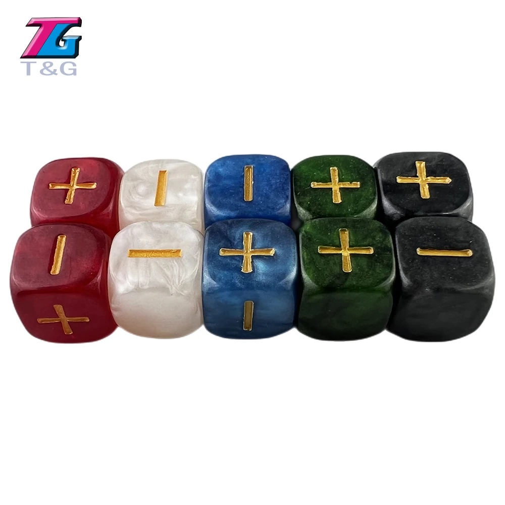 Human Pulse Fate/Fudge Dice Set - 8 Black Dice With Heartbeat & Flatline Symbols