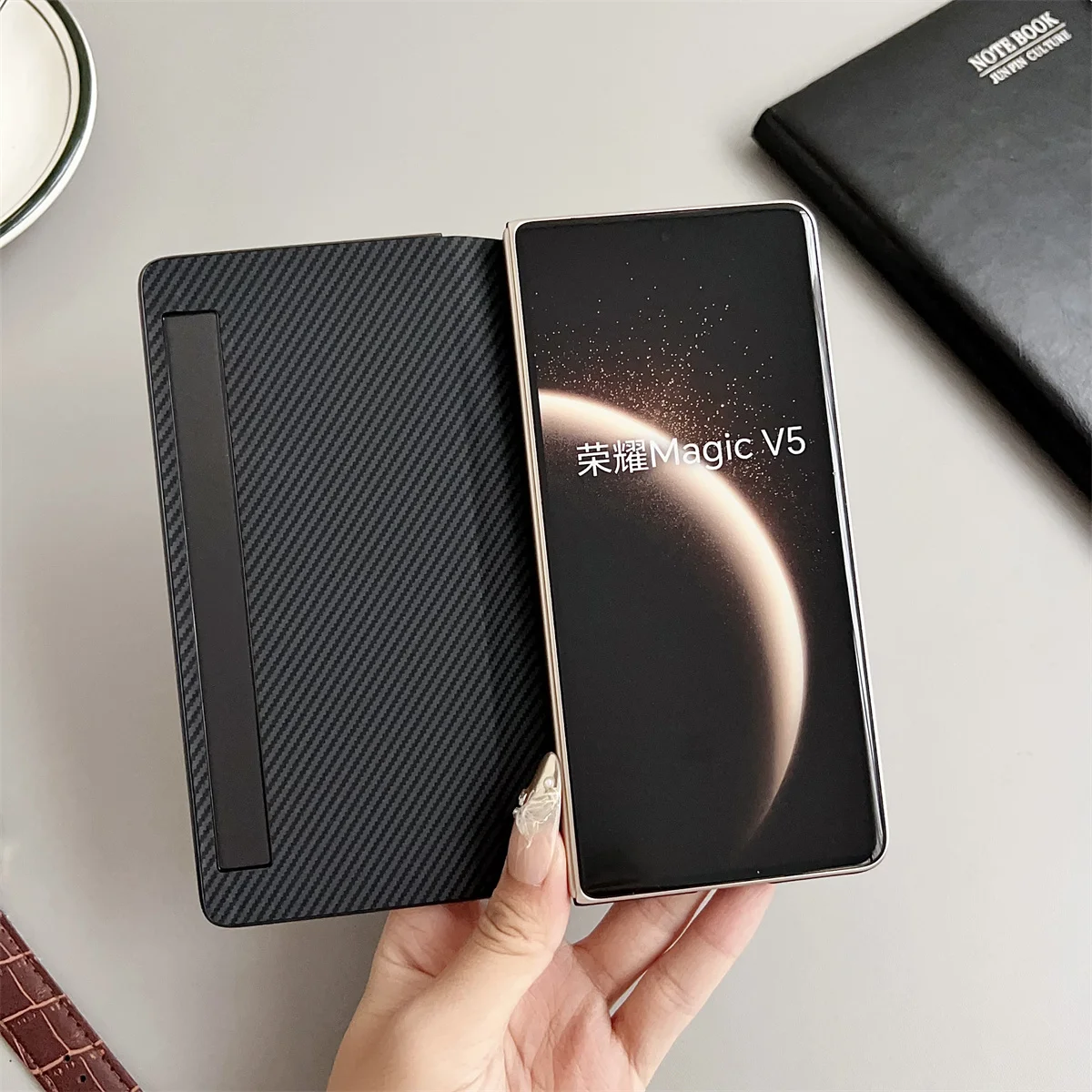 Leather Wallet Flip Cover with Smart Window