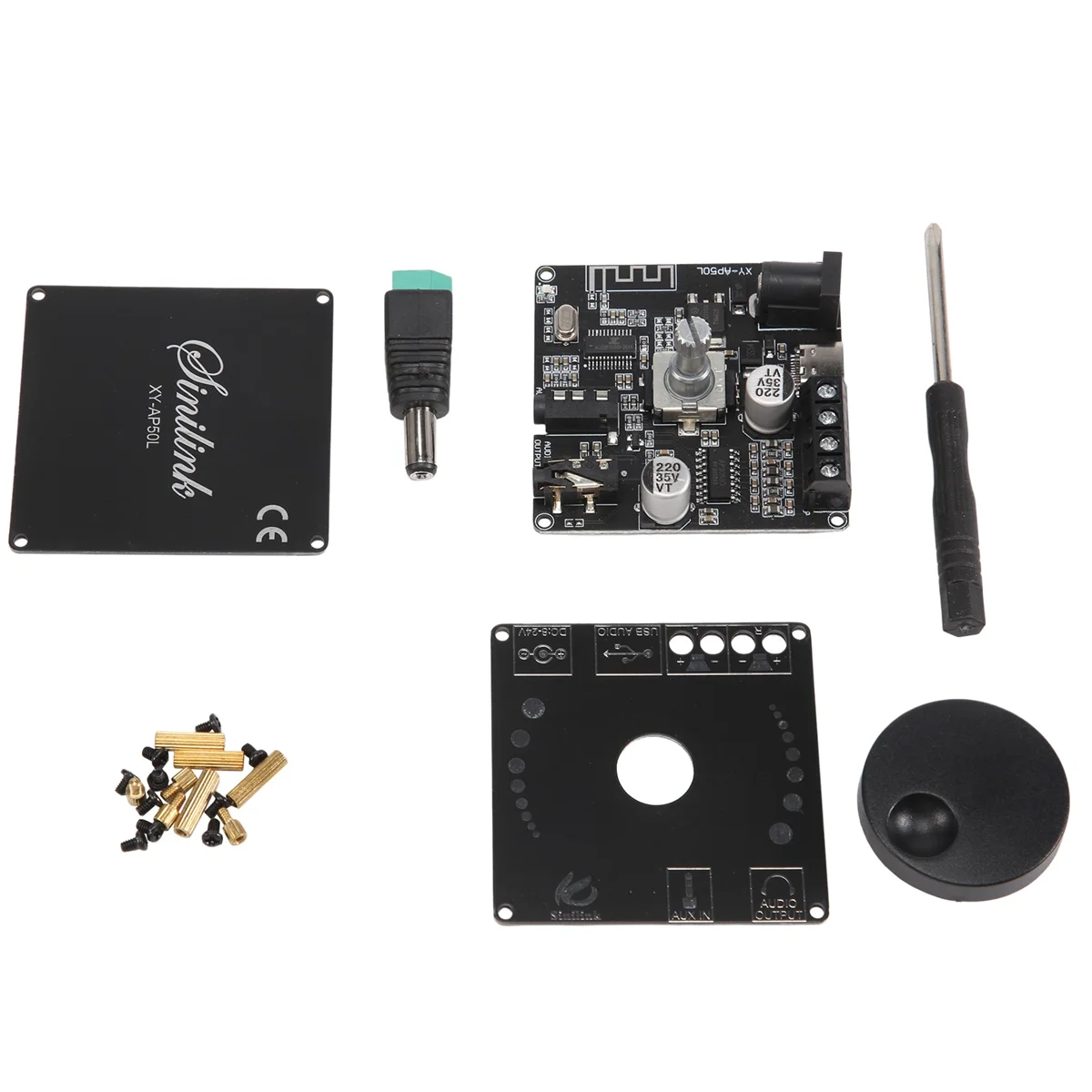 XY-AP50L 미니 블루투스 5.0, 무선 오디오 파워 디지털 앰프 보드, 스테레오 앰프, 3.5mm AUX USB 앱, 50W + 50W
