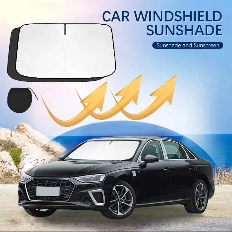 Parasole Parabrezza Per Audi Q3 2019-2025: Protezione Solare Termica Con Anelli In Acciaio - 3