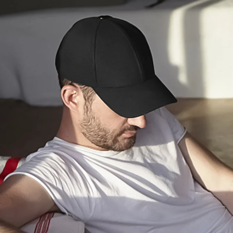 Men Women Unisex Black Hat Solid Color Baseball Cap Snapback Caps Outdoor Sunscreen Hats Fitted Casual Hip Hop Peaked Cap 4