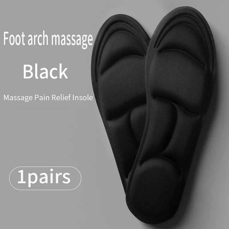 Memory Foam 5D Sport Insoles for Shoes Women Men Deodorant Breathable Cushion Running Insoles For Feet Care Orthopedic