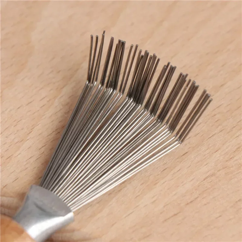 1PCS Wooden Comb Cleaner Delicate Cleaning Removable Hair Brush Comb Cleaner Tool Handle Embeded Tool Broken Hair Cleaner 4