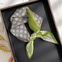 High-end Silk Scarf Lady 70*70cm Silk Square Scarf Women Soft Satin Hairband Neckerchief Tie Female Headband Foulard Bag Ribbon - Image 5