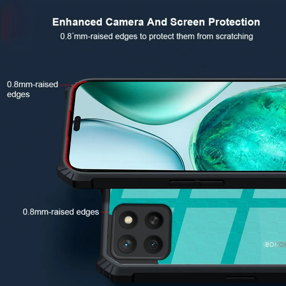 Crystal Clear Shockproof Camera Protector Case - Durable Acrylic Back Cover
