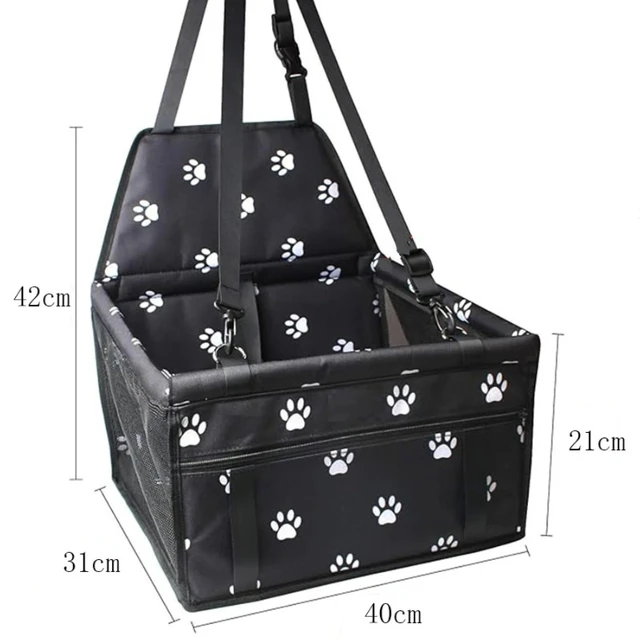 High Quality Pet Dog Car Booster Seat Pet Mesh Puppy Safety Belt Stable Foldable Travel Pet Dog Car Seat Booster Basket 2