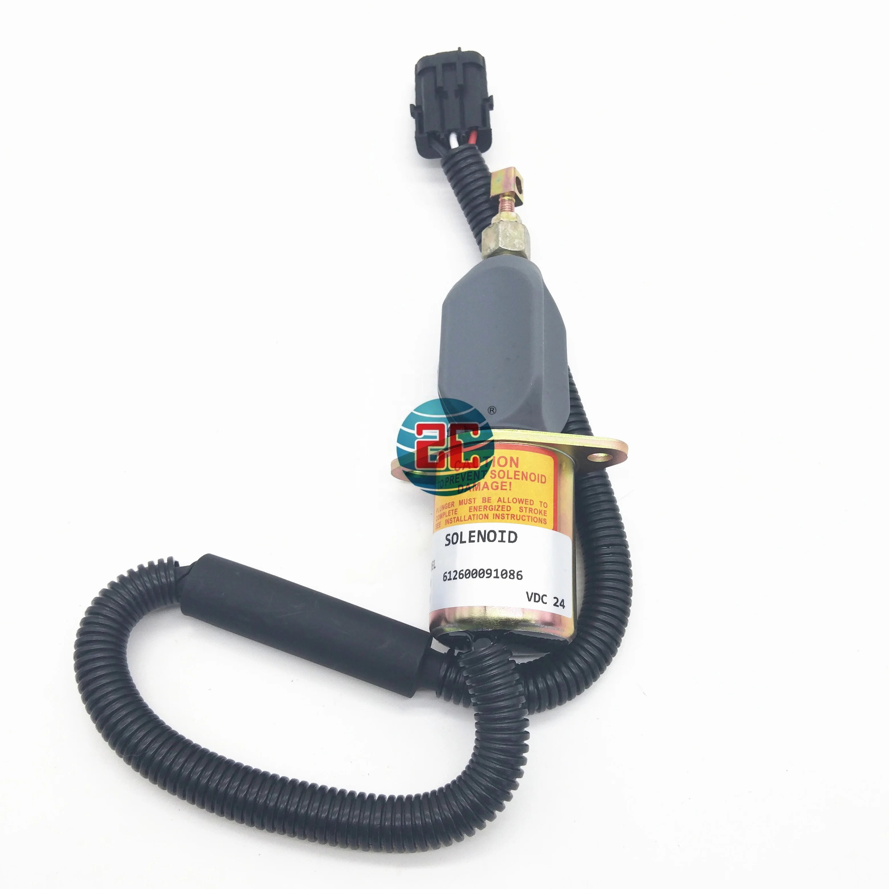 612600091086 Shutoff Stop Solenoid Valve 24V Fits LIUGONG