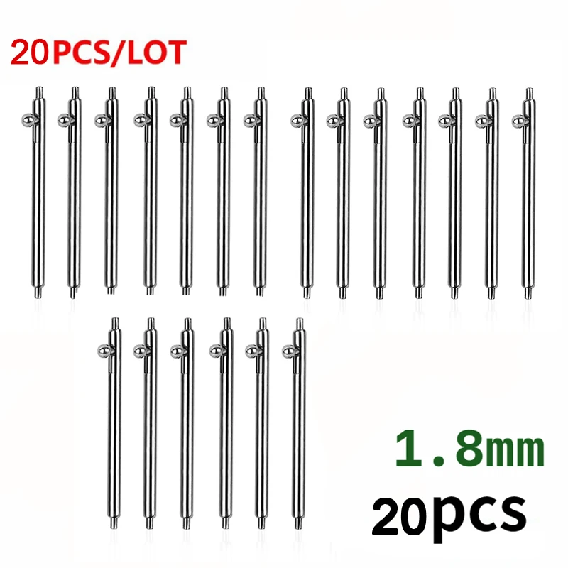 Universal Stainless Steel Quick Release Watch Band Spring Bars - 20pcs/4pcs
