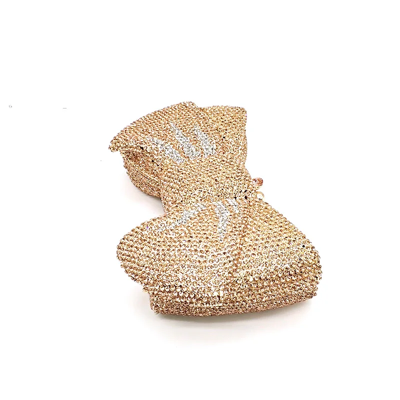 Classical women accessories diamonds luxury clutches bow knot crystal purses Bridal wedding party Popsicle purses