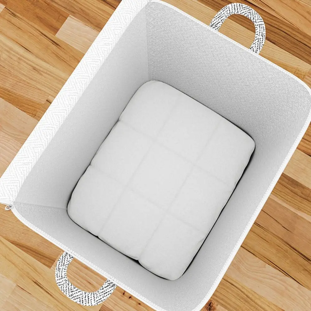 Non-woven Quilt Storage Bag with Lids Zipper Foldable Clothes Quilt Bins Container Large Capacity Dust-proof Bag Organize 4