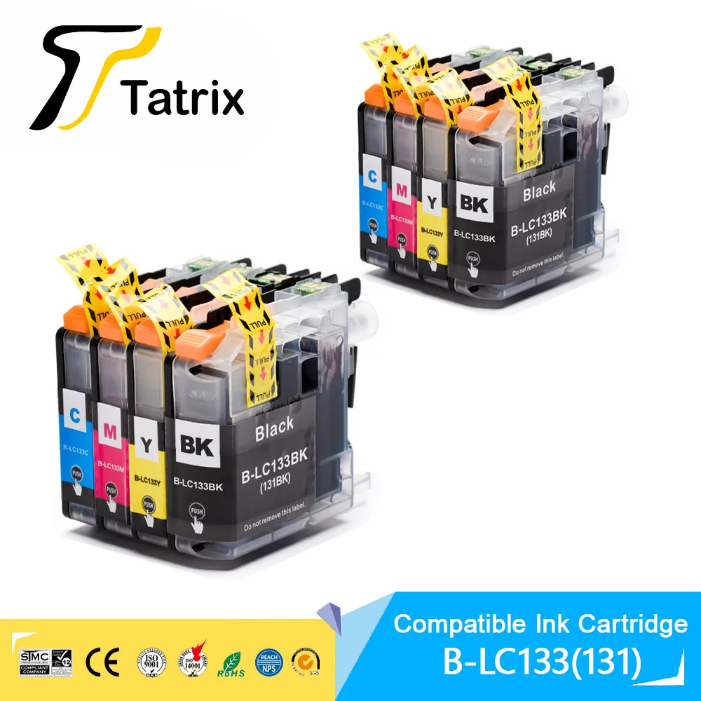 

Tatrix Compatible Ink Cartridges for LC133 LC131 For Brother MFC-J245 J470DW J475DW J650DW J870DW DCP-J152W J172W J552DW J752DW