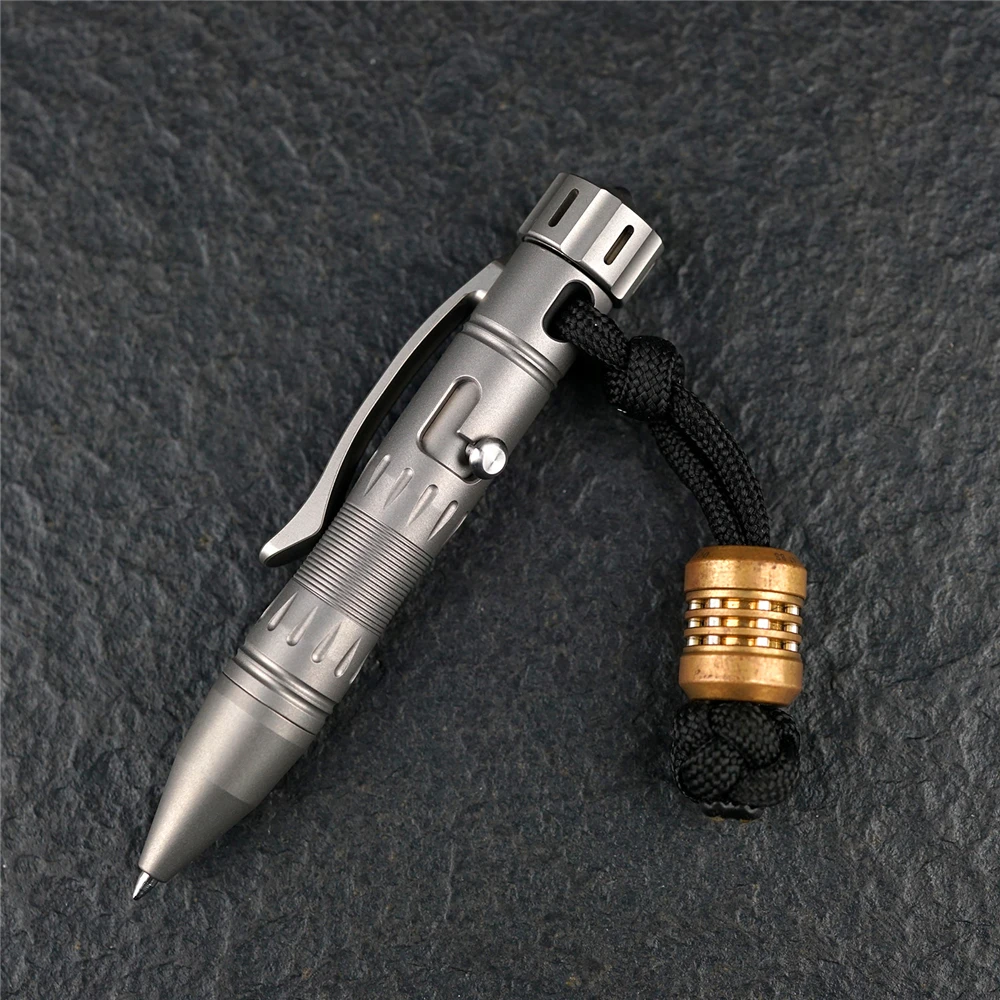 MecArmy TPX10 티타늄 볼트 액션 전술 펜, CNC 정밀 가공 필기 펜, LAMY M22 리필 사용, 야외 자기 방어