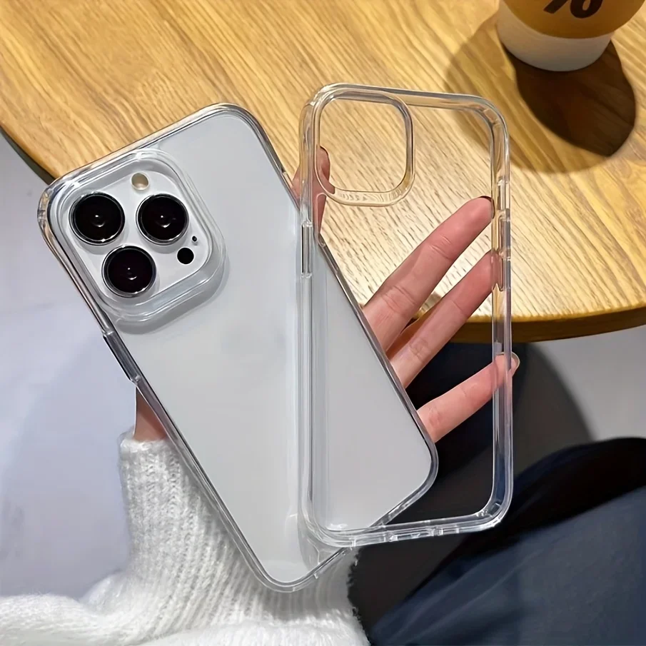 Silicone Transparent Shockproof Armor Phone Case - Clear Protective Cover