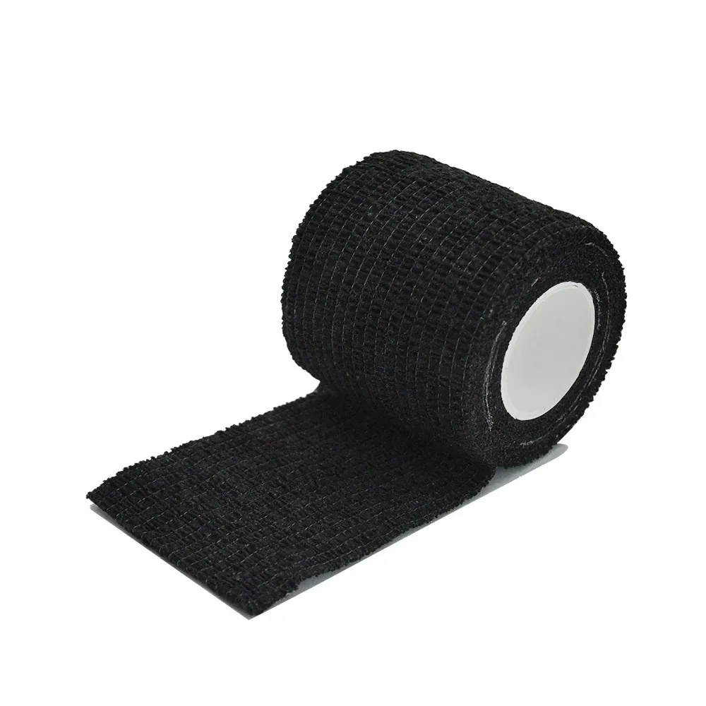 Black bandage self-adhesive breathable elastic sports bandage to fix fingers, wrists, and legs