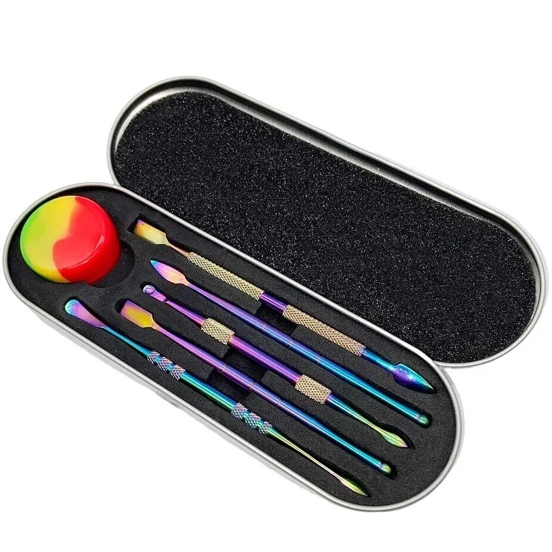 Wax Carving Tools 6-in-1 Wax Carving Tool Set Double-Sized Wax Tools with Silicone Container Jar and Protective Metal Carrying Case