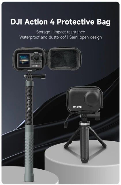 TELESIN ミニ収納保護バッグ Dji Osmo アクション 4 つや消しハーフ 