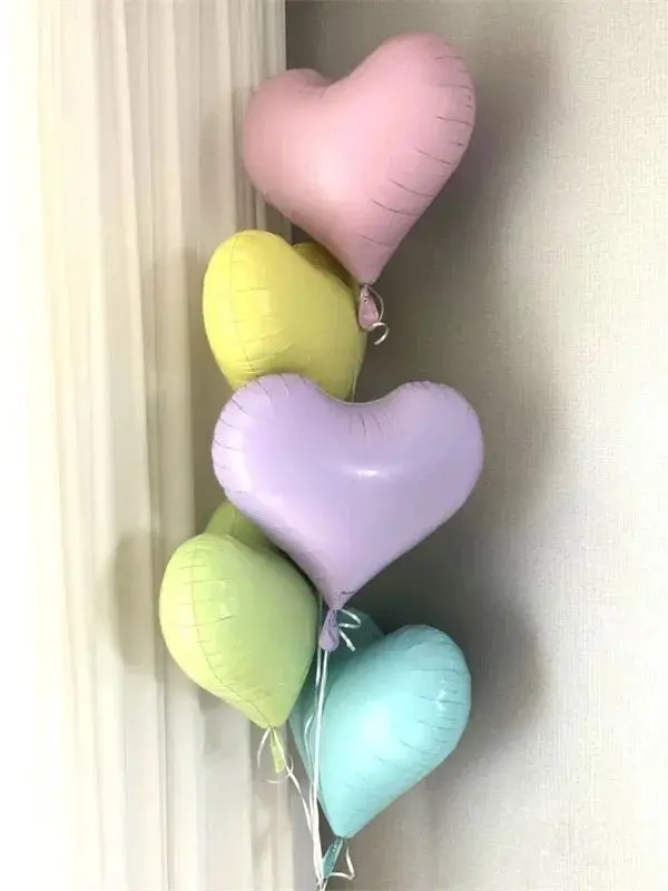 5 Stück 20 Zoll Herzballons, Happy Birthday Valentinstag Aluminiumfolienballons, Globos für Hochzeits- und Geburtstagsfeier-Dekorationen – Detail 6