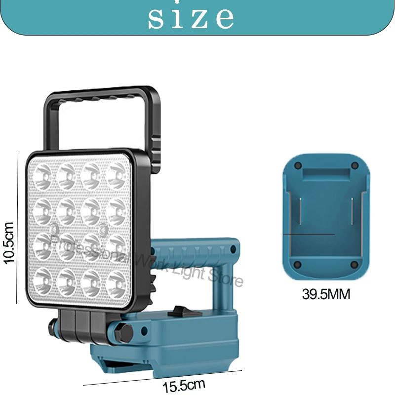 For Makita LED Working Light Lantern 18V Li-ion Battery Emergency Lamp Flashlight Torch Spotlight With Dual USB Camping Lighting
