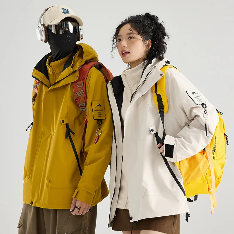 Couple's Casual Outdoor Winter down Jacket Waterproof Windproof Warm ...
