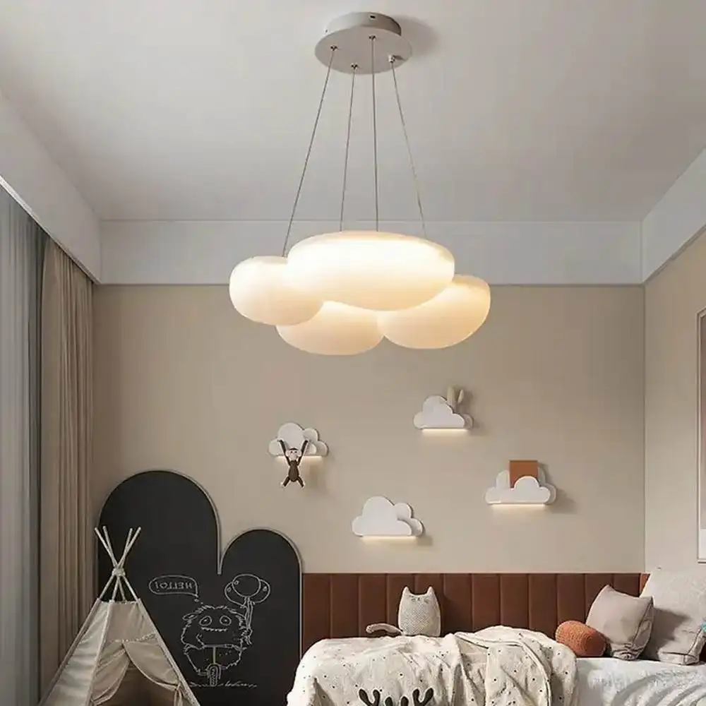 

Restaurant Modern Design White Iron Plastic LED Atmospheric Pendant Light for Living Room Ceiling Decorative Chandelier