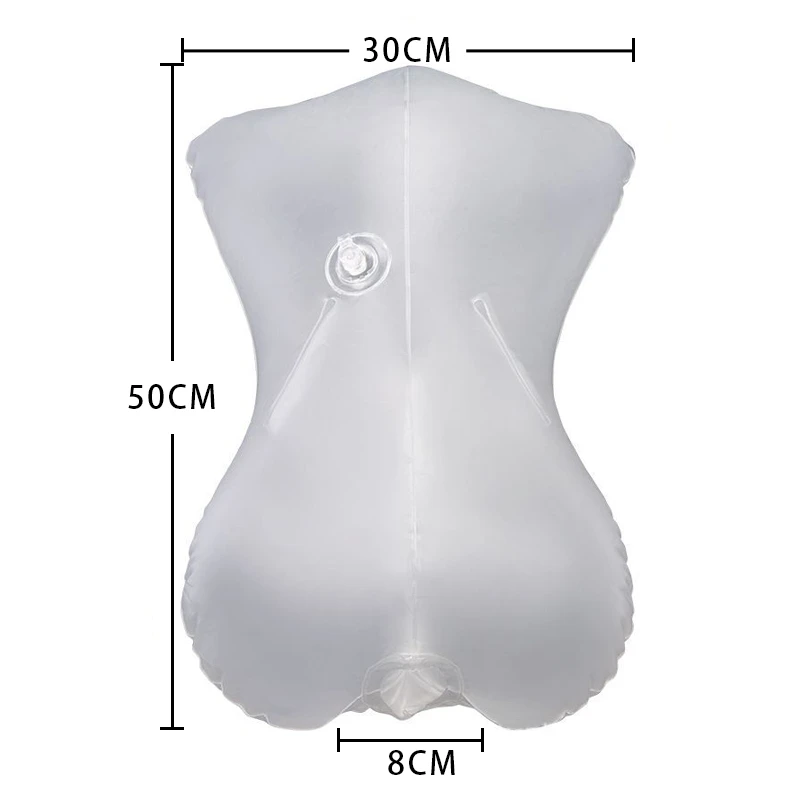 One-piece transparent inflatable men's masturbator 4