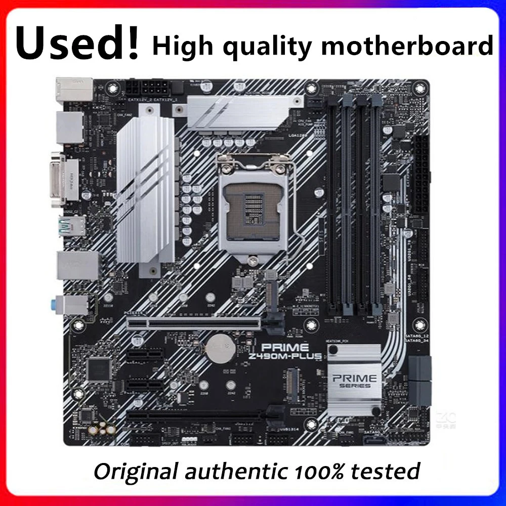 Per Prime Z490M-Plus Originale Usato Desktop Intel Z490 128Gb Ddr4 Scheda Madre Lga 1200 I7/I5/I3 Usb3.0 Sata3