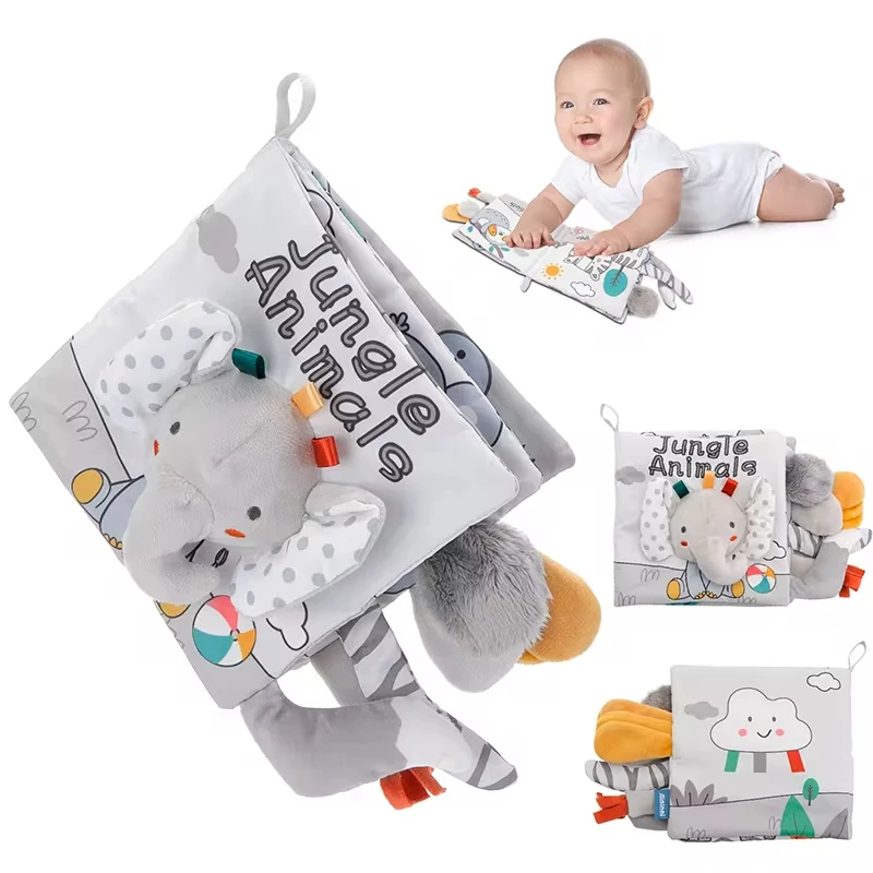 Sensory Educational Toys for Babies 0-12 Months with Crib Bumper