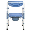 Custom Height Adjustable adults Commode Chair for disabled With bedpan 3