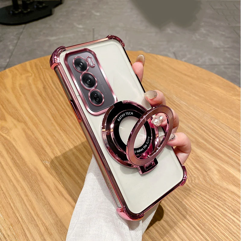 Shockproof Magnetic Clear Case with Holder Stand