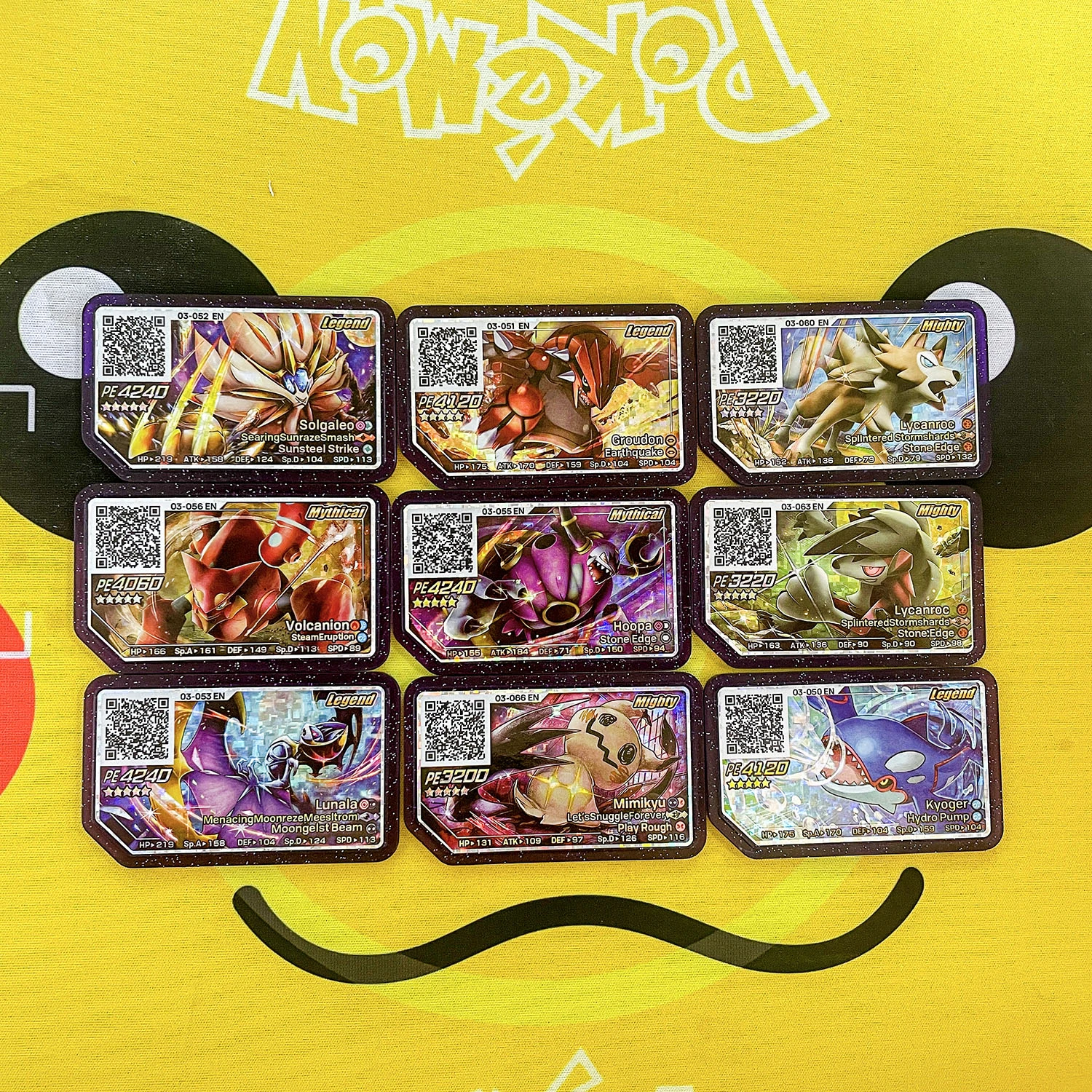 Singapore Malaysia Version Arcade Game Pokemon Gaole Disks Campaign Legend Mythical Ga Ole Flash Qr Card Kyogre Children Gifts Card Games Aliexpress