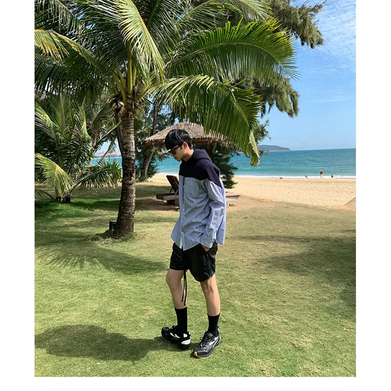 Spring Summer KPOP Fashion Style Harajuku Slim Fit Tops Casual All Match Sweatshirt Pointed Collar Tassels Long Sleeve Hoodies