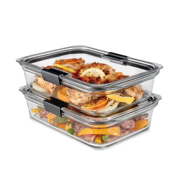 Rubbermaid Brilliance Food Storage Containers, 4.7 Cup, 4 Pack, Leak-Proof,  BPA Free, Clear Tritan Plastic - AliExpress