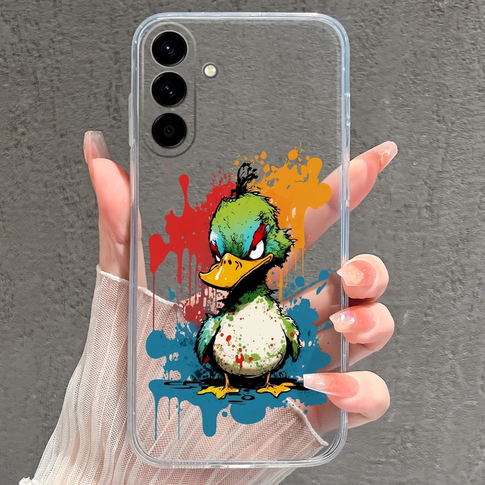 Pink Star Dinosaur Creative Silicone Clear Phone Case - Durable Bumper Housing Design