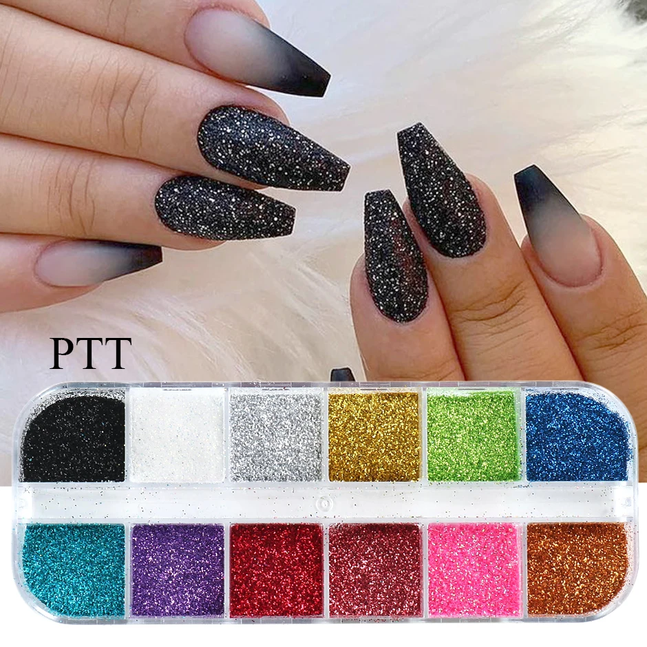 Mixed Color Holographic Silver Nails Art Sparkly Nail Glitter Sequins Hexagon Chunky Glitter Flakes DIY Manicure Decoration CHJY nail glitter nail decoration nail decorations nail flakes