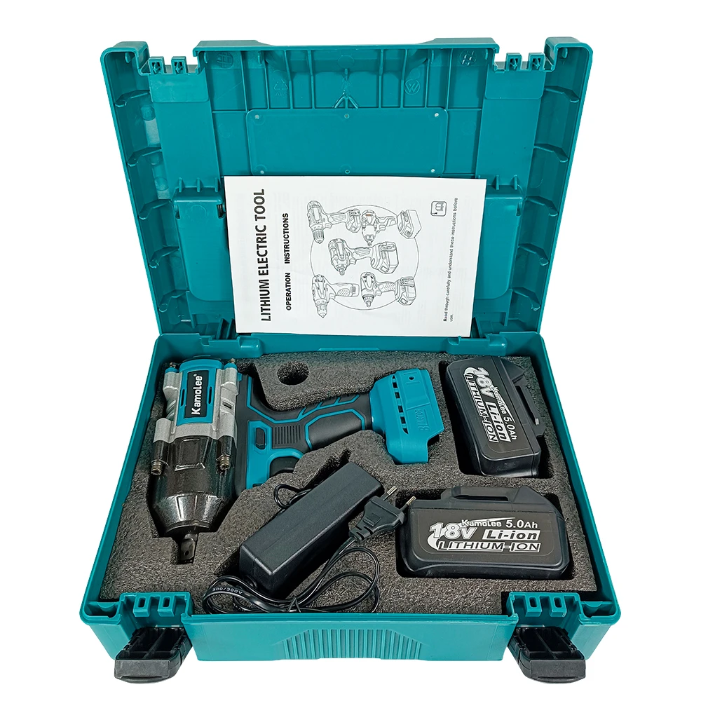 Kamolee 전기 임팩트 렌치, 2100 N.m, 높은 토크, 1/2 인치, 18V Makita 배터리와 호환 가능, 2100N.m