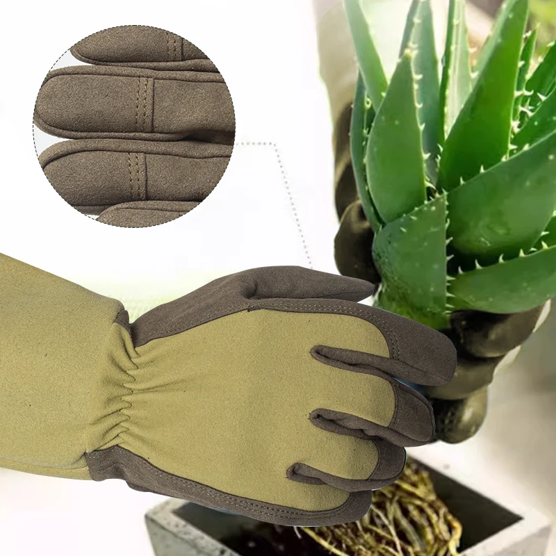 Long Gardening Gloves Thorn Proof Gloves Rose Pruning Garden Gloves Breathable Yard Work Gloves For Digging, Planting, Pruning 4