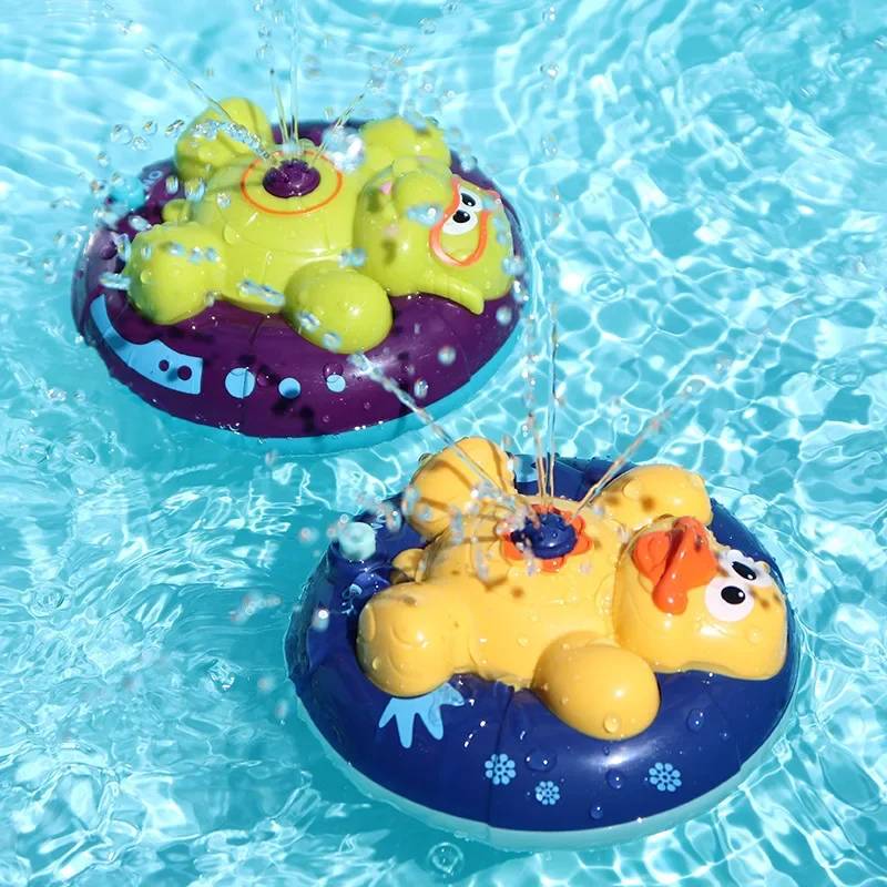 Spray Water Baby Bath Toys Pompa Dell'Acqua Spray Elettronico Giocattolo Galleggiante Ruota Con Fontana Galleggiante Vasca Da Bagno Doccia Giocattolo 