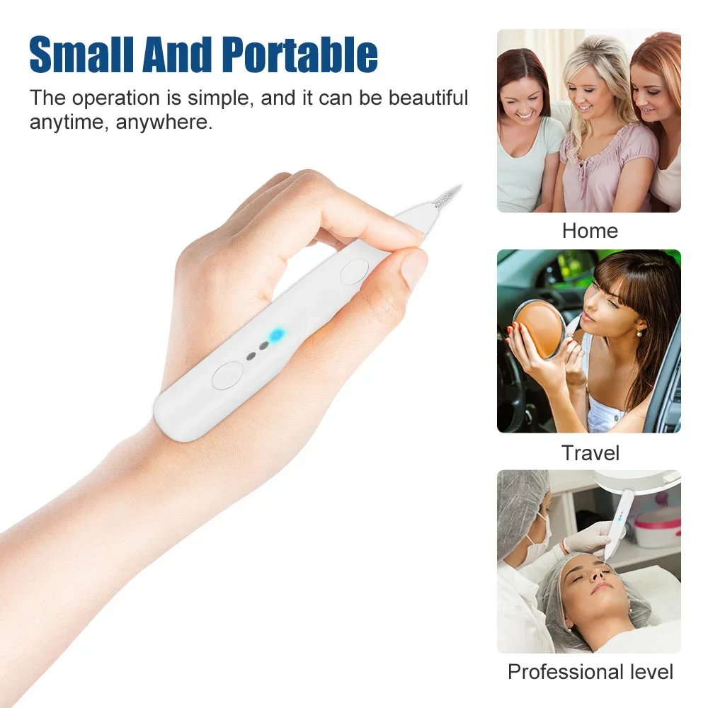 Plasma Jet Pen Freckle Pen Skin Tag Remover Mole Wart Cauterizer Skin Dark Spots Tattoo Papilloma Pimple Removal Beauty Skincare