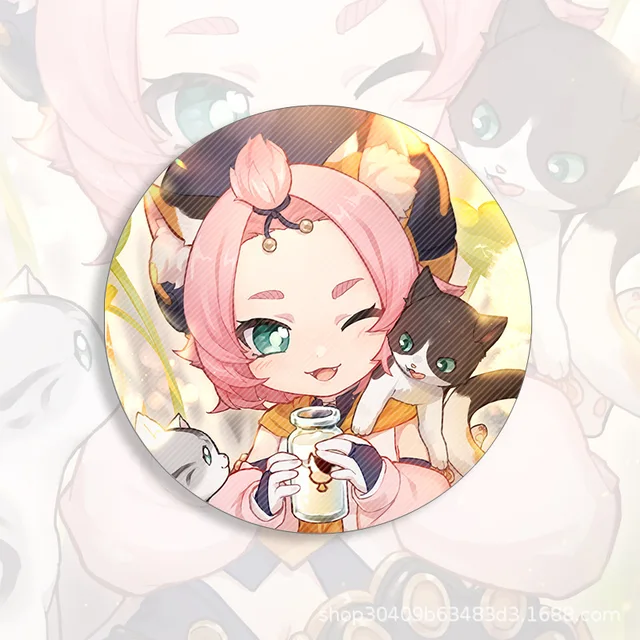 58mm Game Genshin Impact Brooch Pin Xiao Kaedehara Ayaka Baal Raiden Shogun Cosplay Badge Accessories For Clothes Backpack Gift 5